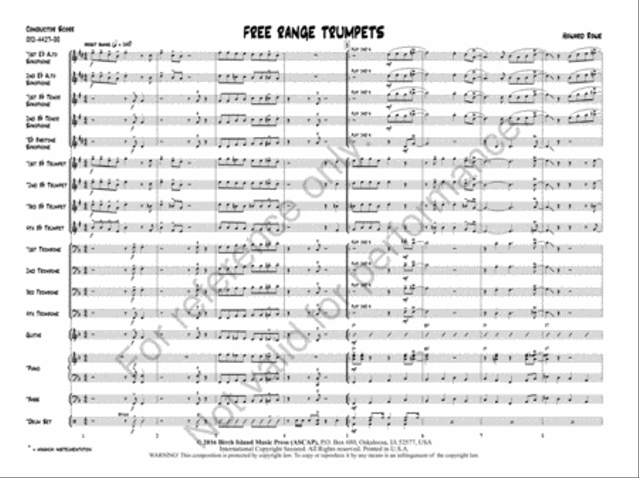 Free Range Trumpets Jazz Ensemble scores gallery preview page 2