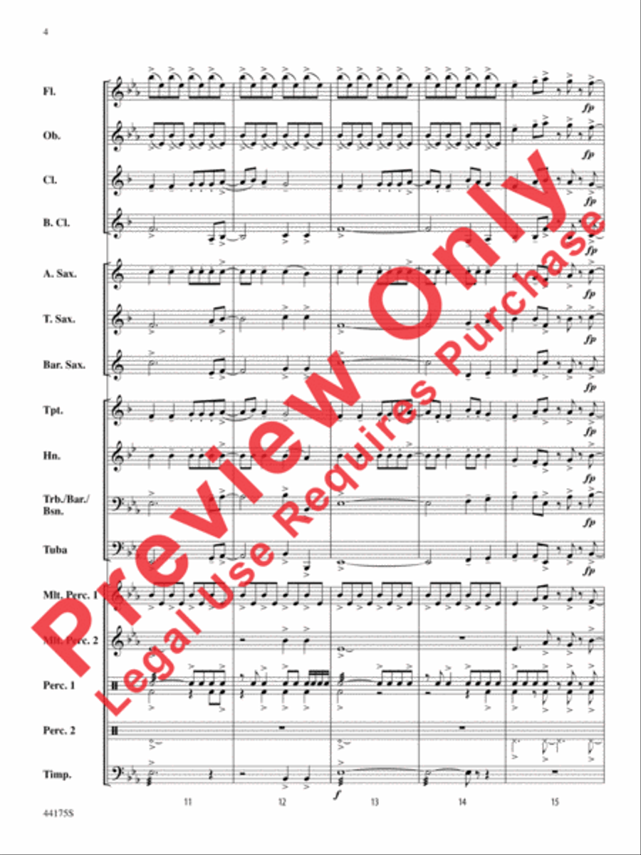 Skygazer Fanfare Concert Band scores gallery preview page 5