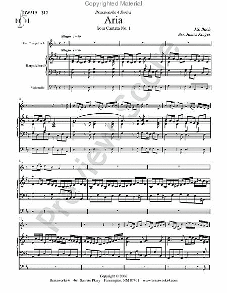 Aria from Cantata No. 1, BWV 1