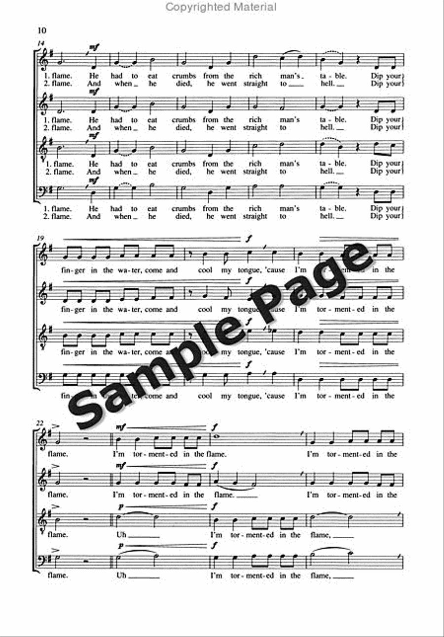 Spirituals And Gospels,4 Ch.sc 4-Part scores gallery preview page 11