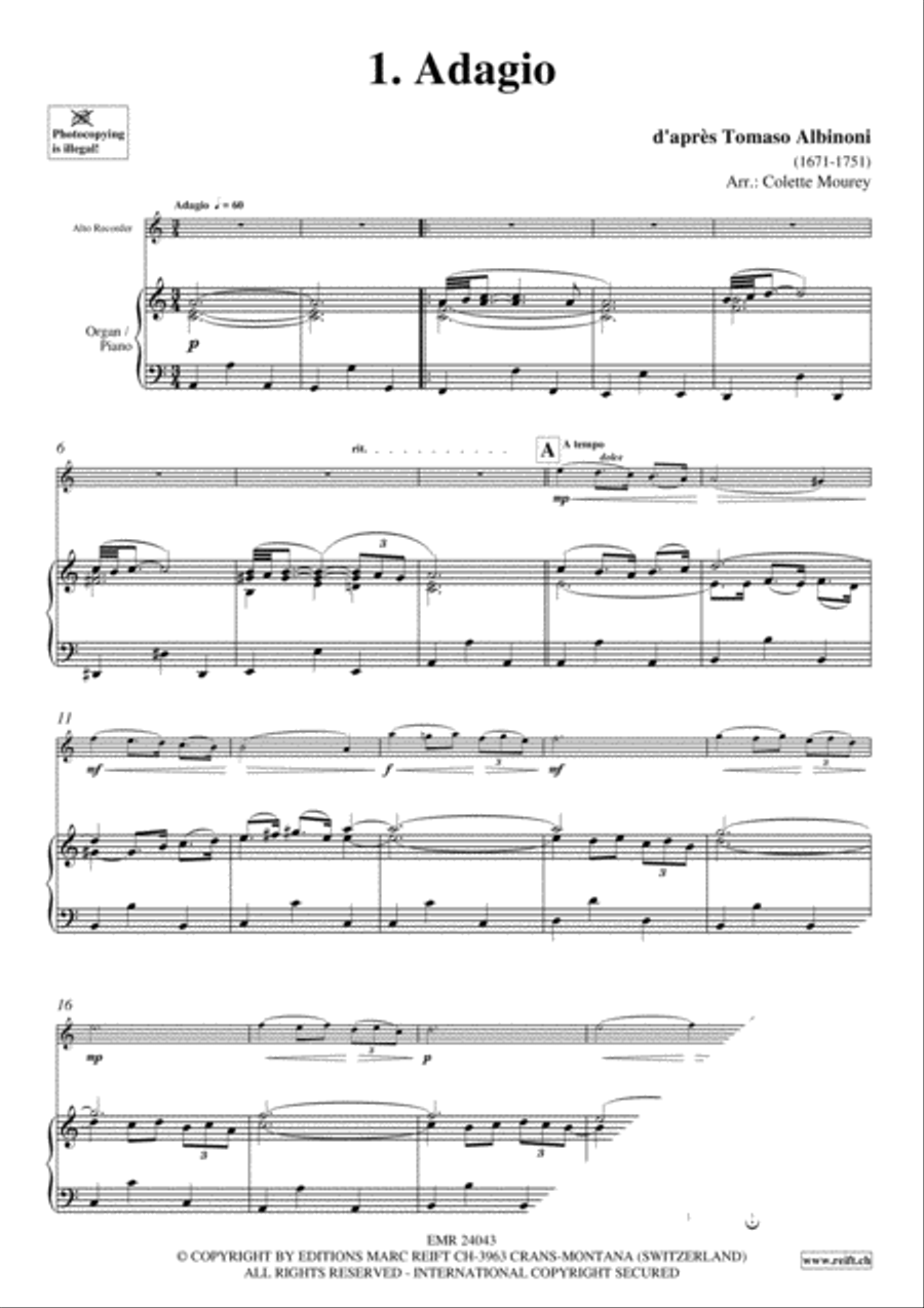 40 Greatest Baroque Hits Volume 1 Alto Recorder scores gallery preview page 3