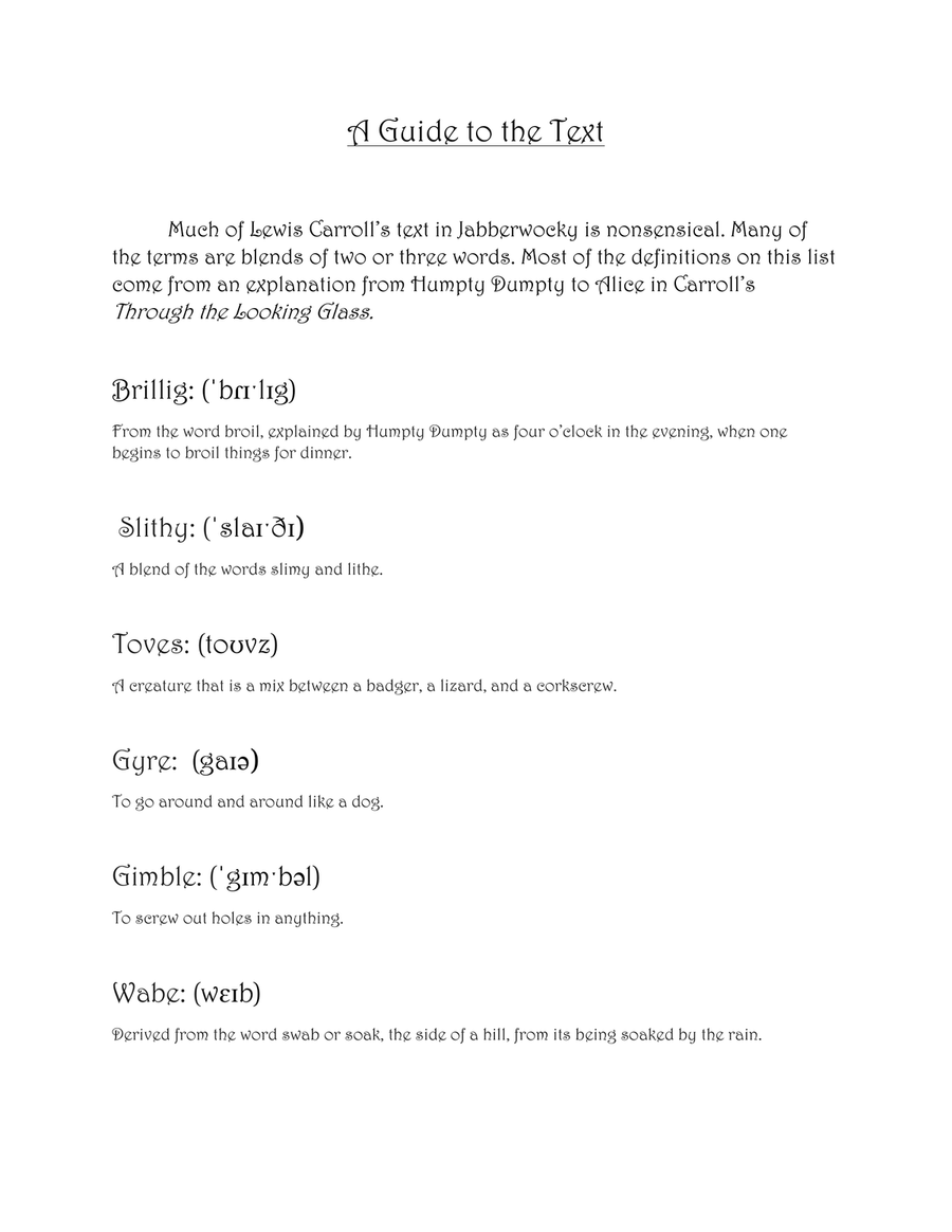 Jabberwocky 4-Part scores gallery preview page 3
