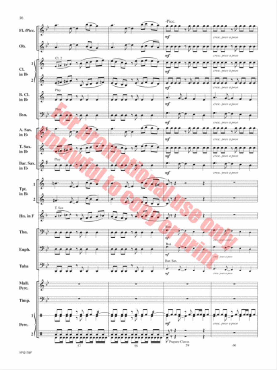 Cinco de Corazones Concert Band scores gallery preview page 17