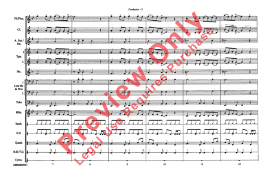 Cheeseburger in Paradise Marching Band scores gallery preview page 3