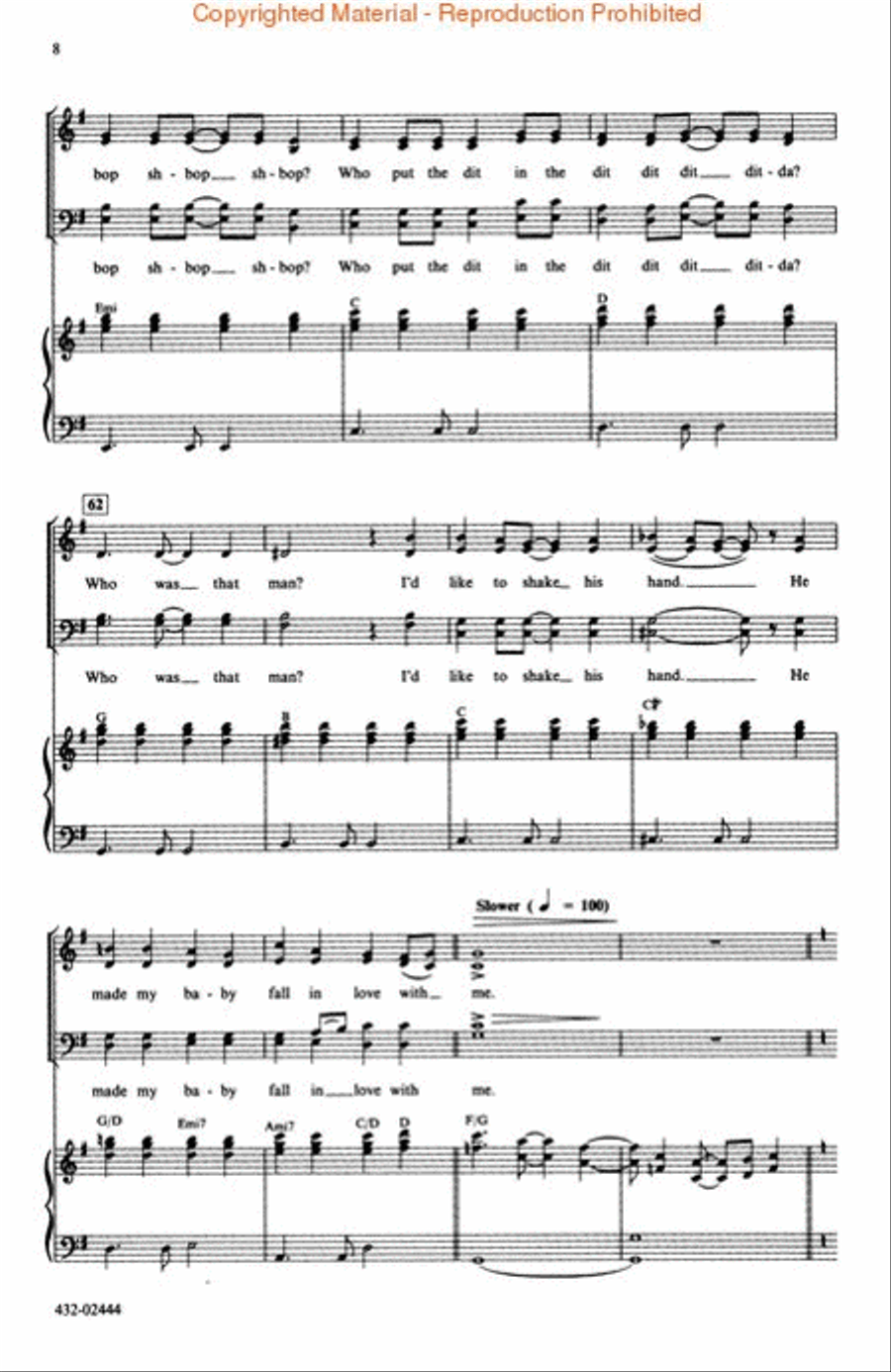 Back to the Fifties (Medley) 4-Part scores gallery preview page 3