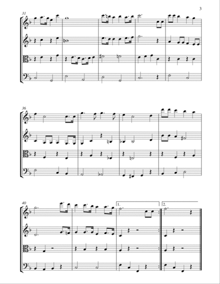 Let It Snow! Let It Snow! Let It Snow! Let It Snow! Let It Snow! Let It Snow! String Quartet scores gallery preview page 3