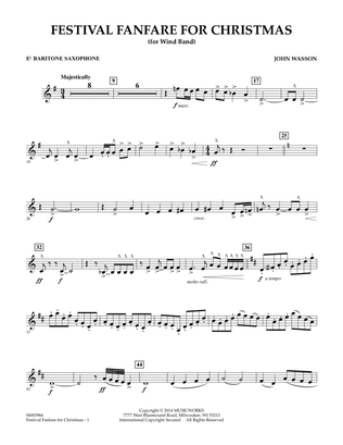 Festival Fanfare for Christmas (for Wind Band) - Eb Baritone Saxophone