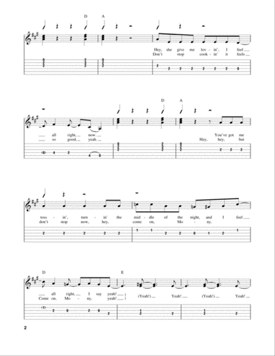Mony Mony Acoustic Guitar scores gallery preview page 2