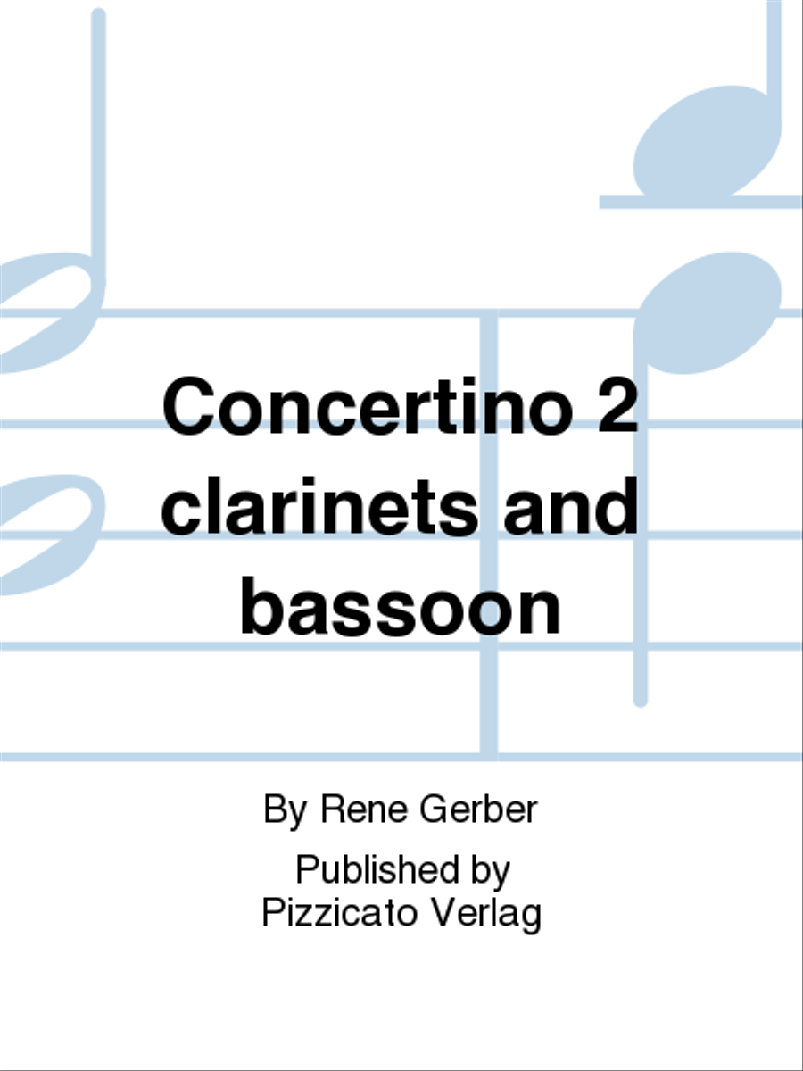 Concertino 2 clarinets and bassoon Bassoon scores gallery preview page 1