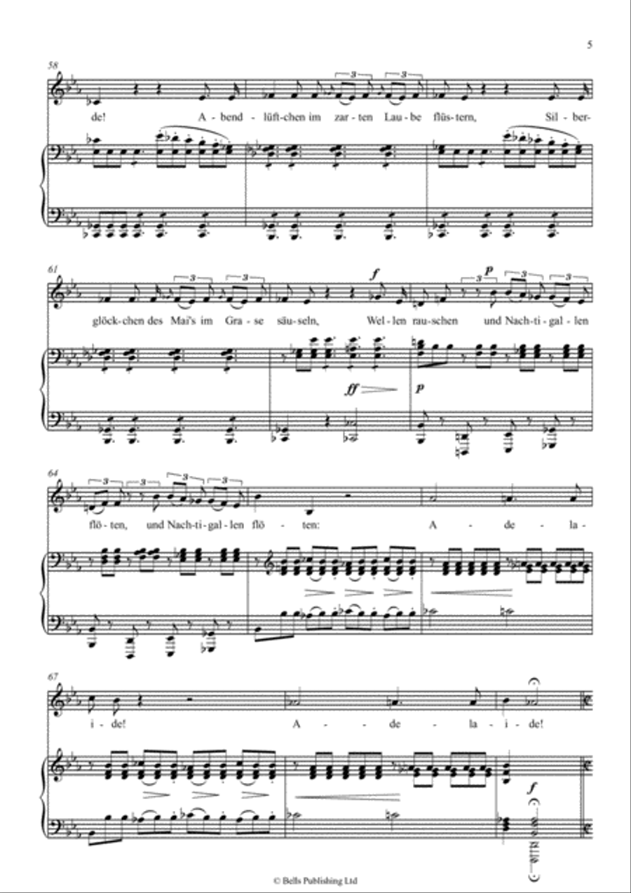 Adelaide, Op. 46 (E-flat Major) Voice Solo scores gallery preview page 5