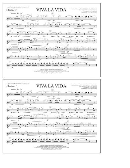 Viva La Vida - Clarinet 1
