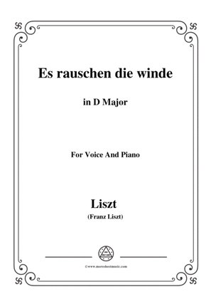 Book cover for Liszt-Es rauschen die winde in D Major,for Voice and Piano