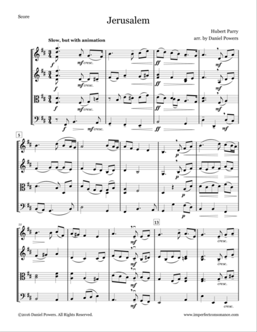 Jerusalem String Quartet scores gallery preview page 1