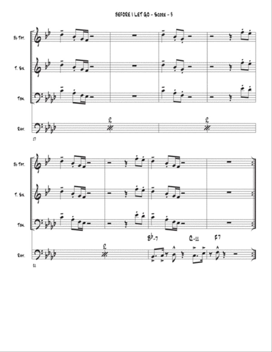 Before I Let Go Tenor Saxophone scores gallery preview page 3