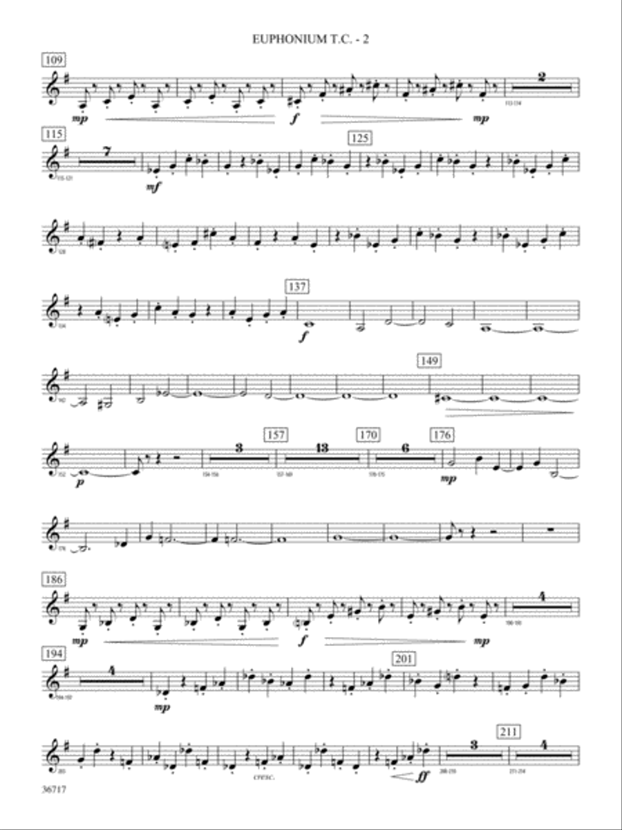 Sparkle: (World Part) Baritone T.C. Concert Band scores gallery preview page 2
