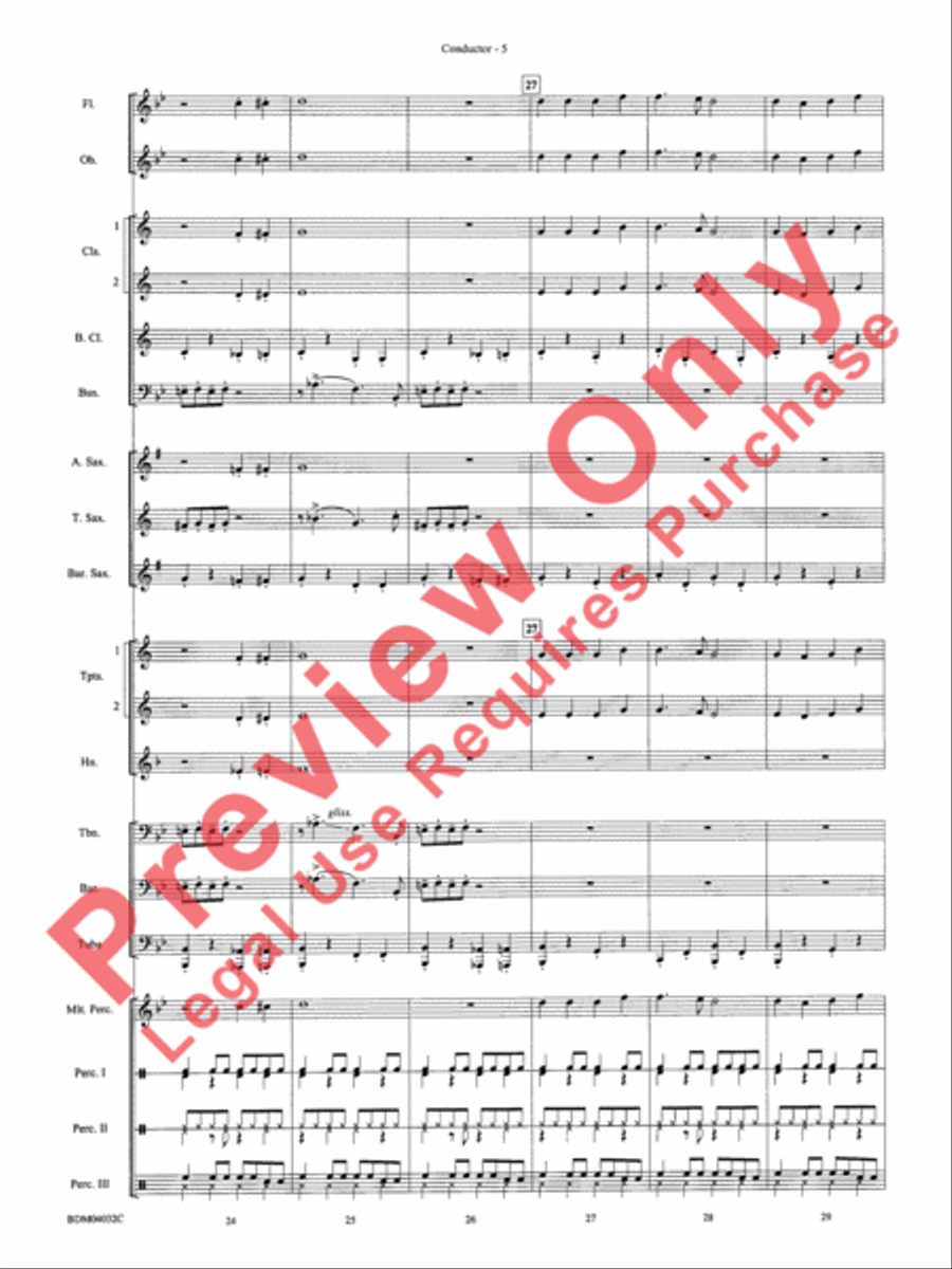 Caribbean Christmas Concert Band scores gallery preview page 7