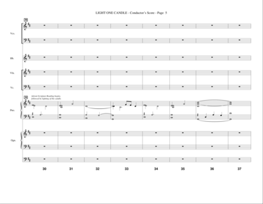 Light One Candle - Full Score Choir scores gallery preview page 5