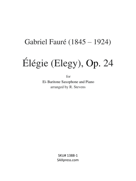 Elegy, Op. 24 image number null