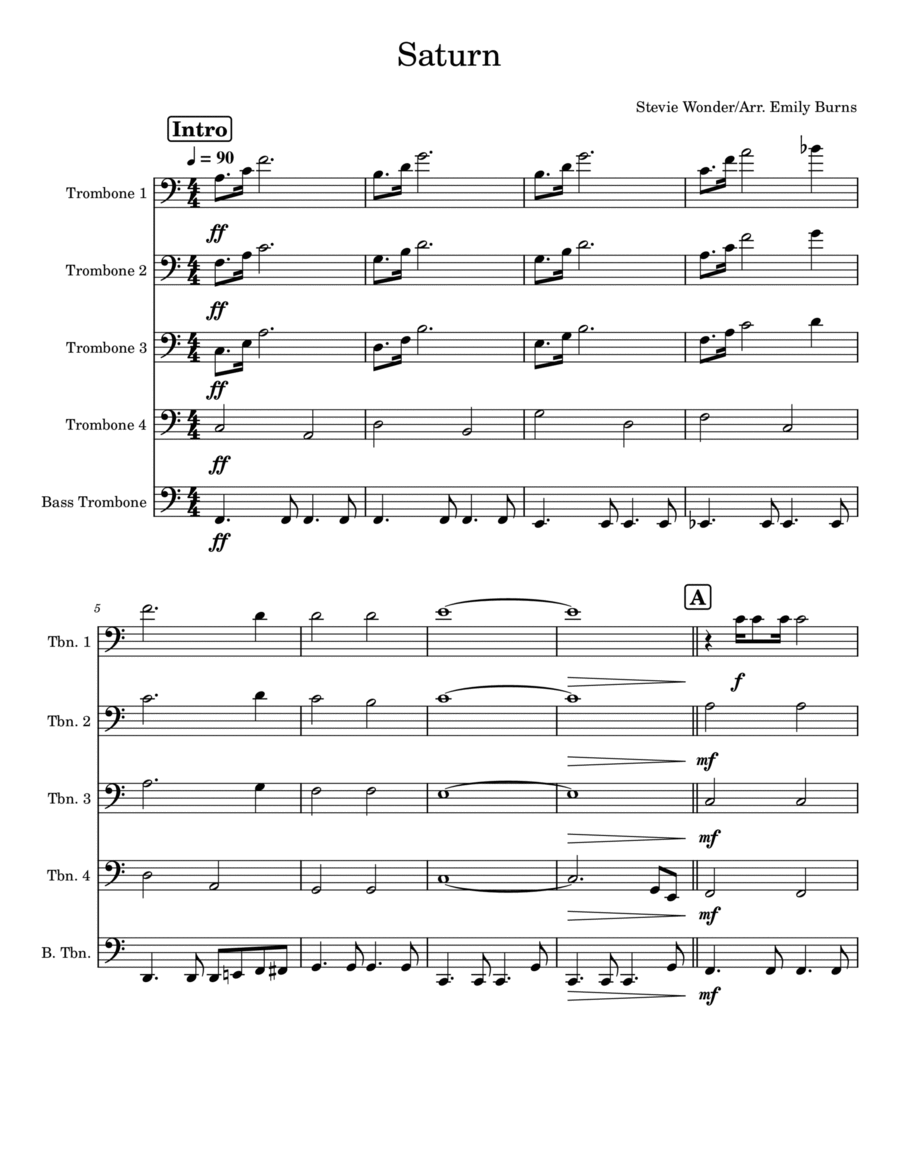 Saturn Brass Ensemble scores gallery preview page 1