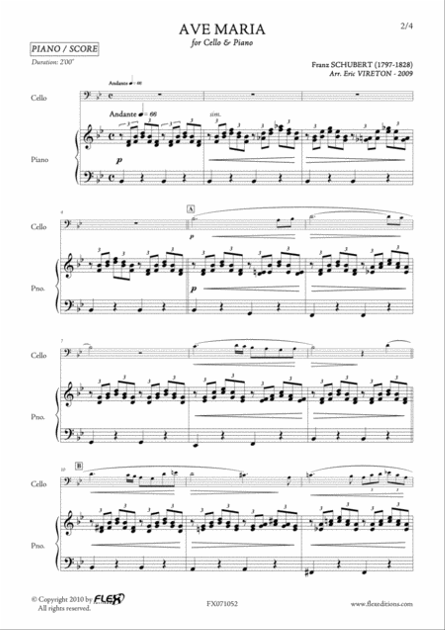 Ave Maria Piano scores gallery preview page 2