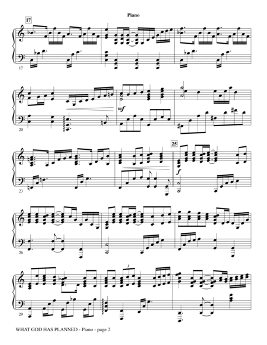 What God Has Planned - Piano Choir scores gallery preview page 2