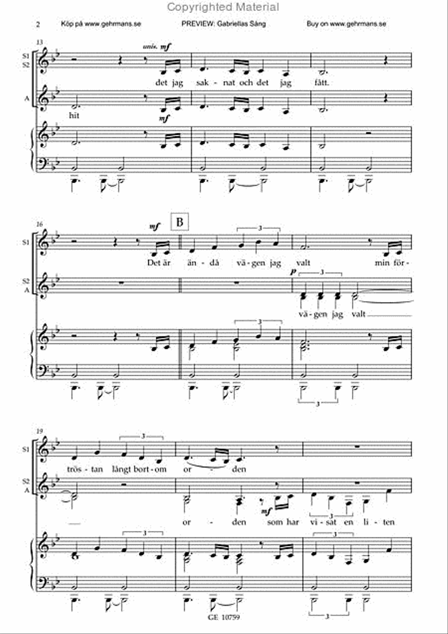 Gabriellas sang 4-Part scores gallery preview page 10