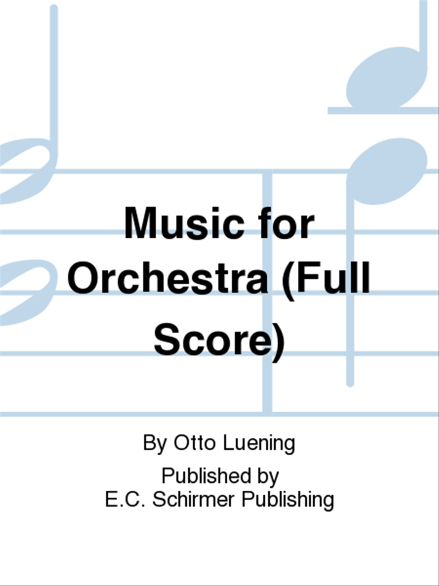 Music for Orchestra Full Orchestra scores gallery preview page 1