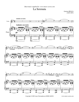 Serenata, or Angel's Serenade - Violin and Piano