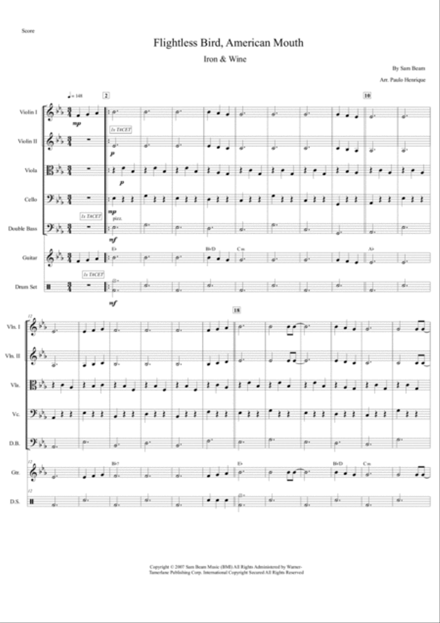 Flightless Bird, American Mouth Chamber Music scores gallery preview page 2