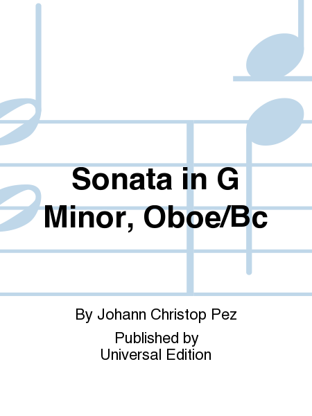Sonata in G Minor, Oboe/Bc