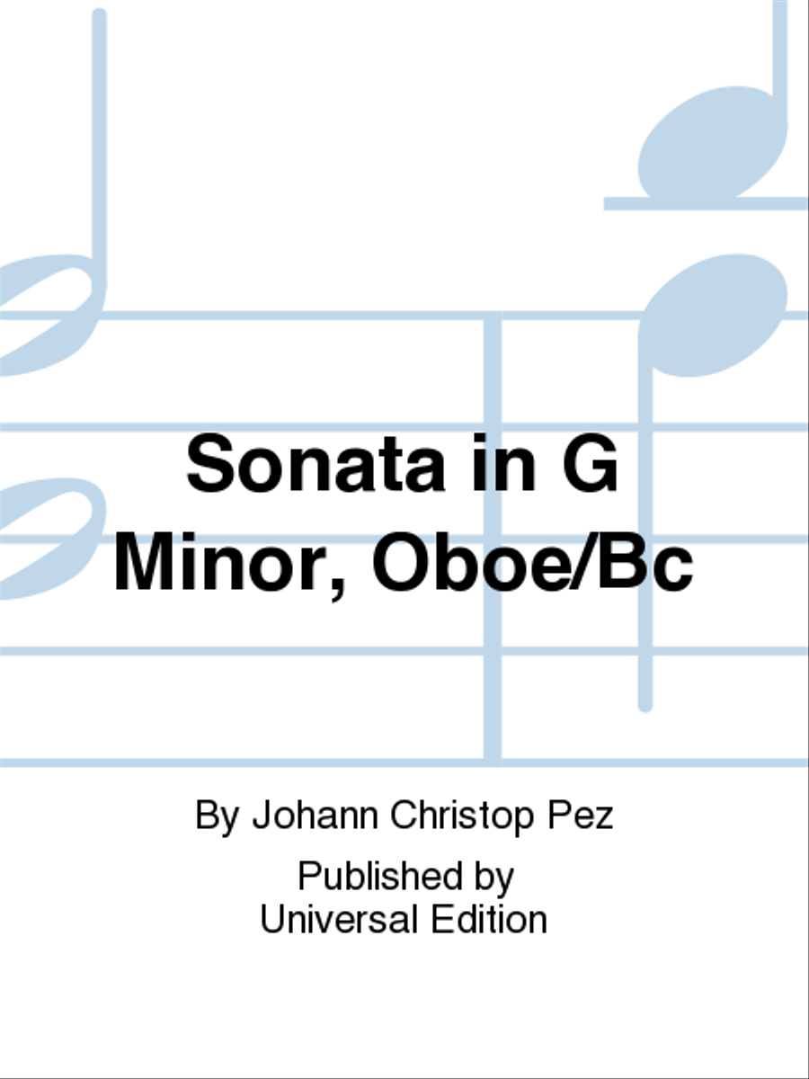 Sonata in G Minor, Oboe/Bc