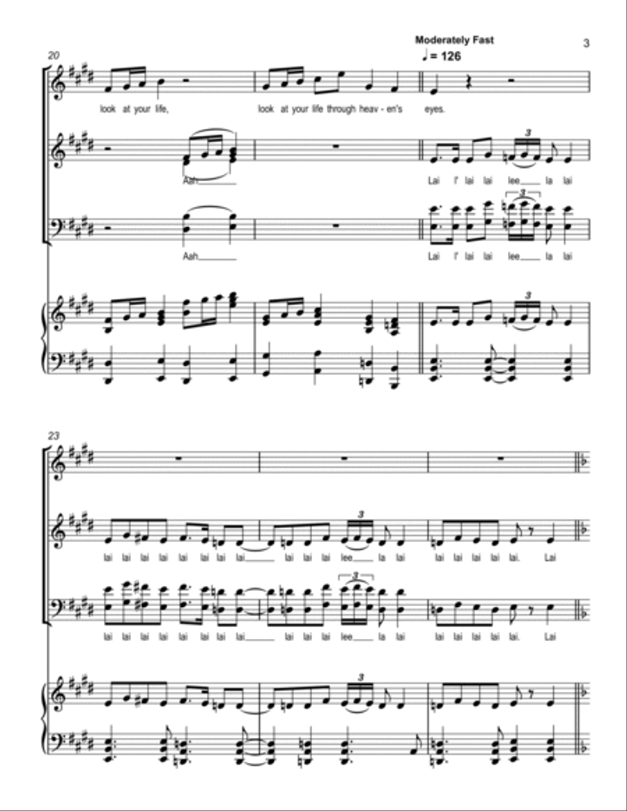 Through Heaven's Eyes Choir scores gallery preview page 3