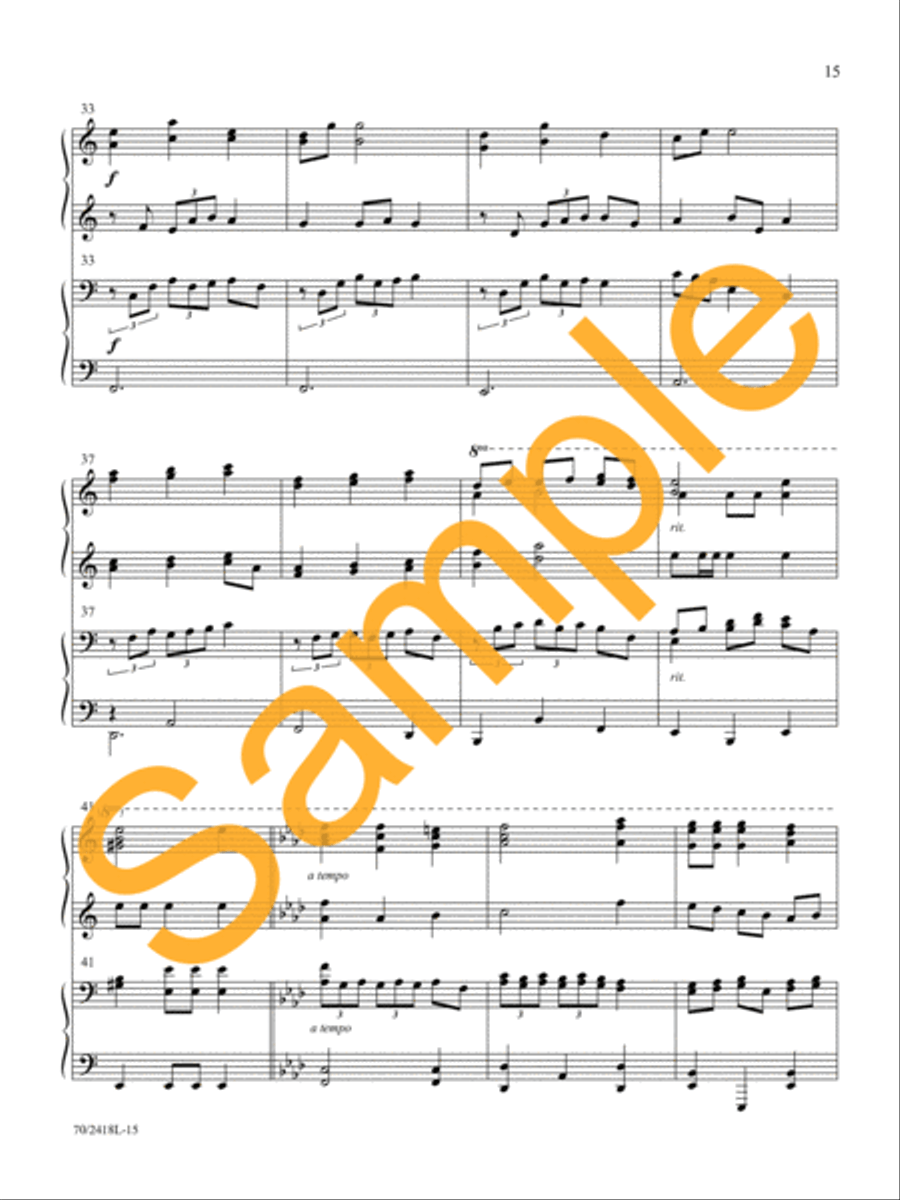 The Angels Sing Piano Duet scores gallery preview page 14