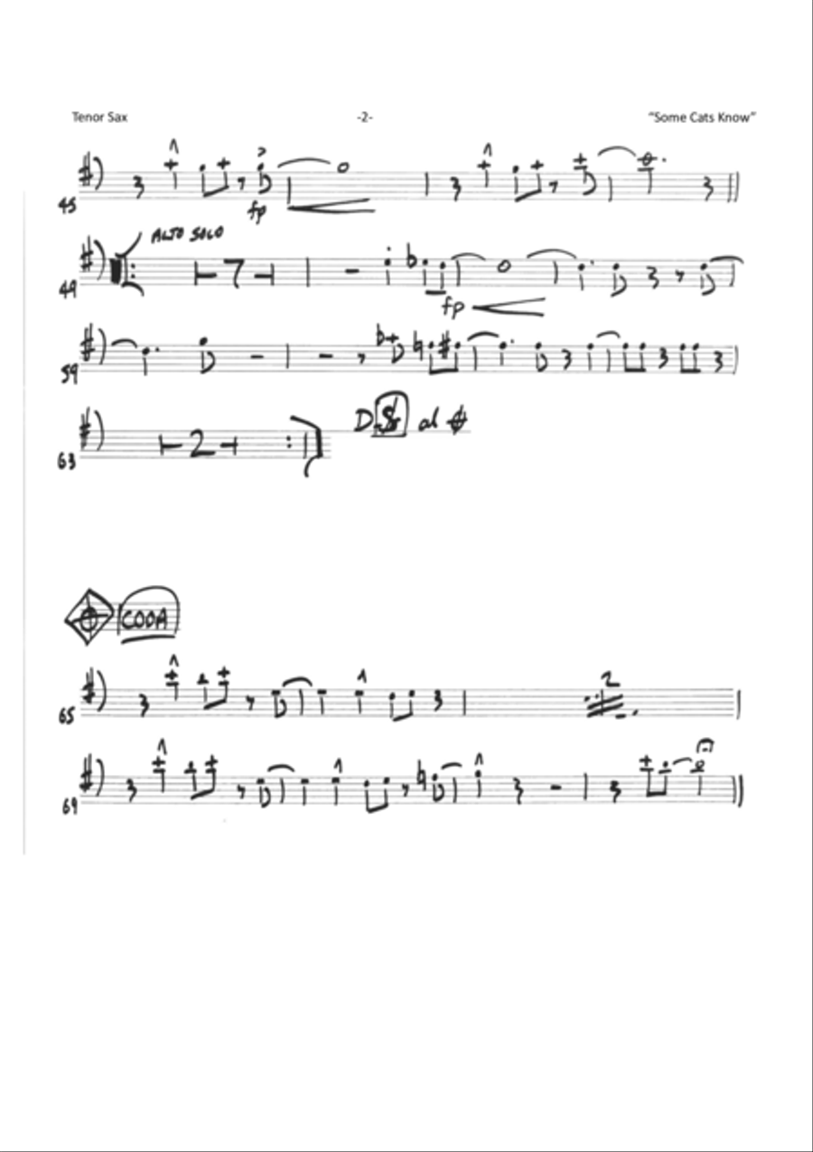 Some Cats Know Alto Saxophone scores gallery preview page 6