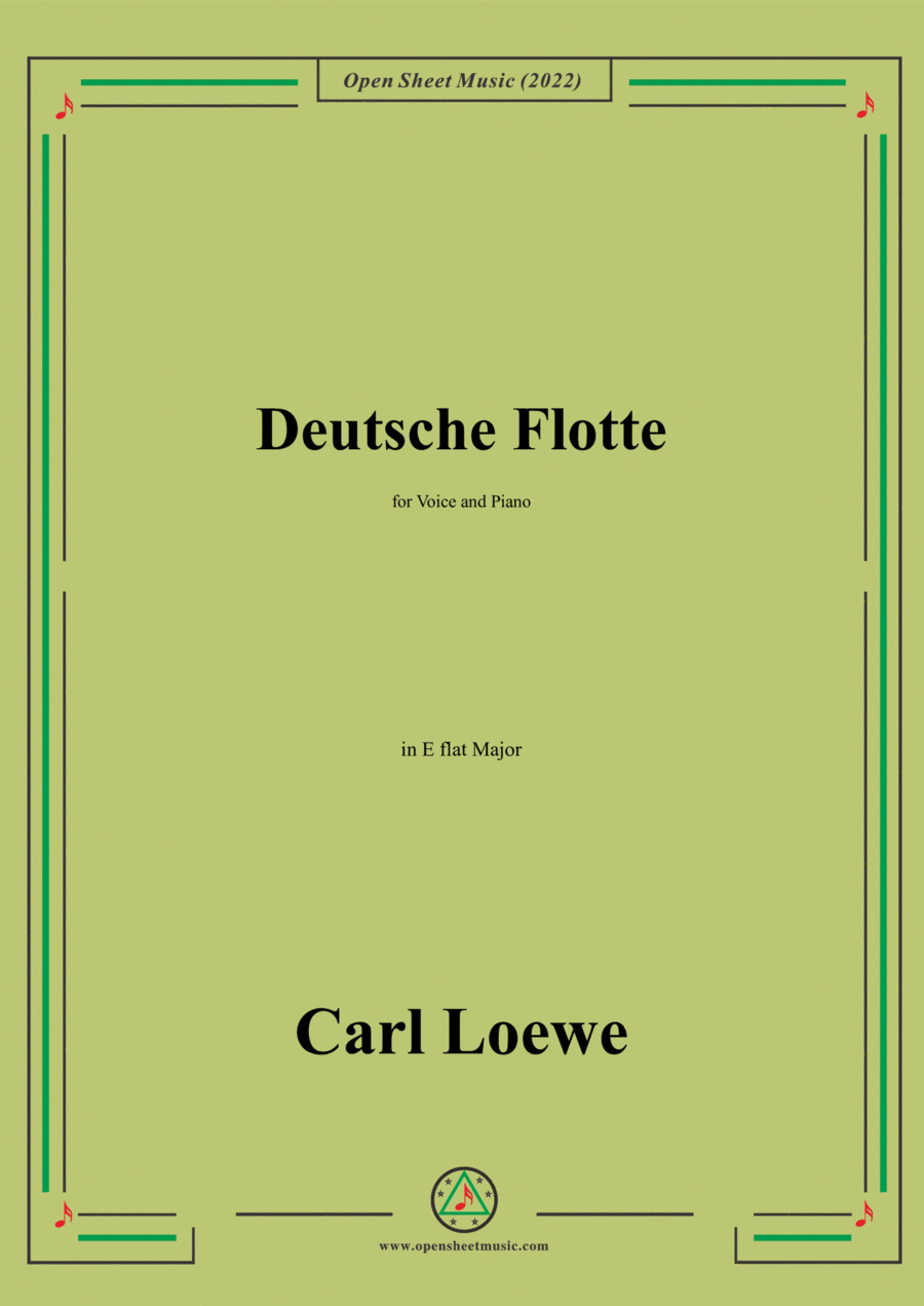 Loewe-Deutsche Flotte,in E flat Major,for Voice and Piano Voice Solo scores gallery preview page 1