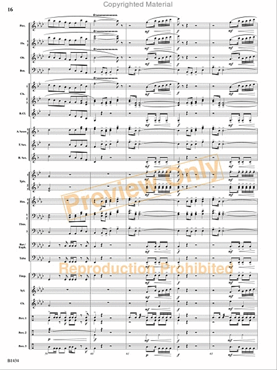 A Frontier Fought and a City Found Concert Band scores gallery preview page 14