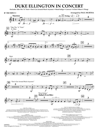 Book cover for Duke Ellington in Concert - Bb Trumpet 3
