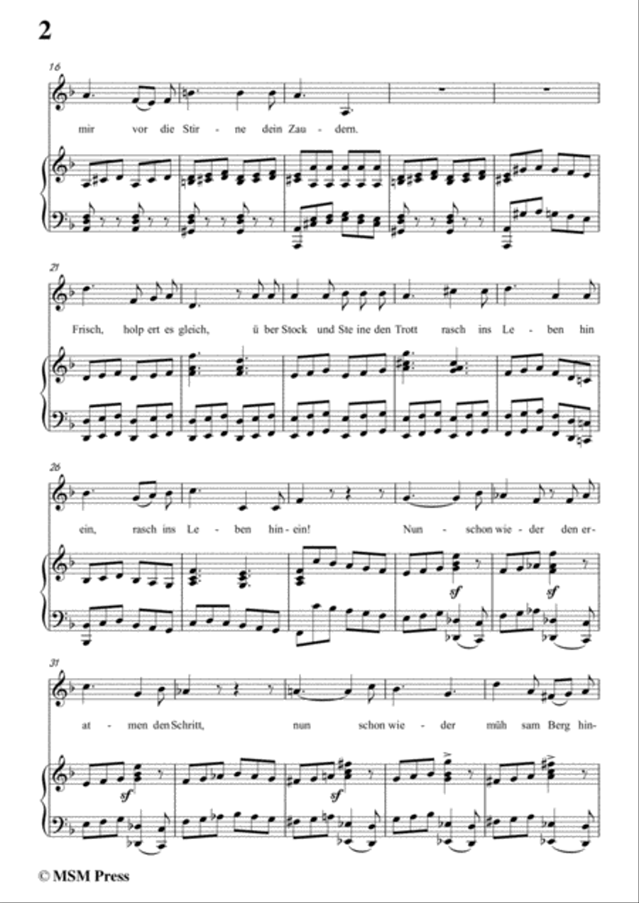Schubert-An Schwager Kronos,Op.19 No.1,in d minor,for Voice&Piano Voice scores gallery preview page 4