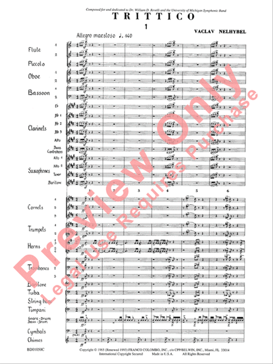 Trittico Concert Band scores gallery preview page 4