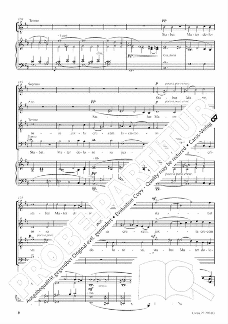 Stabat mater 4-Part scores gallery preview page 13