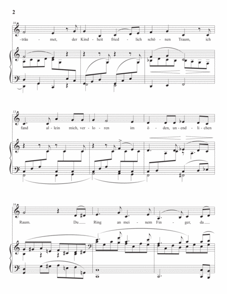 SCHUMANN: Du Ring an meinem Finger, Op. 42 no. 4 (transposed to C major)