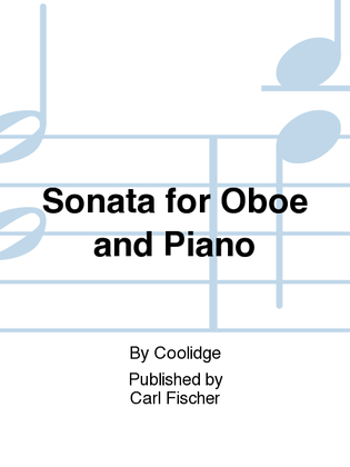 Book cover for Sonata for Oboe (or Soprano Saxophone in Bb) and Piano
