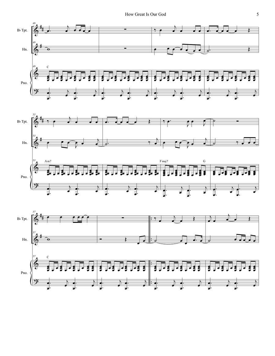 How Great Is Our God How Great Is Our God Brass Duet scores gallery preview page 5