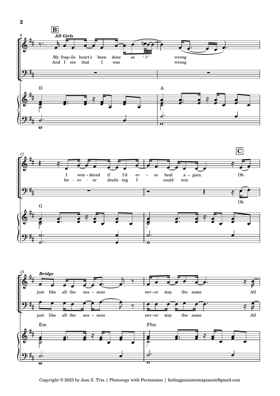 Today My Life Begins Choir scores gallery preview page 2