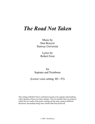 The Road Not Taken - Original Voice Range (Letter size)