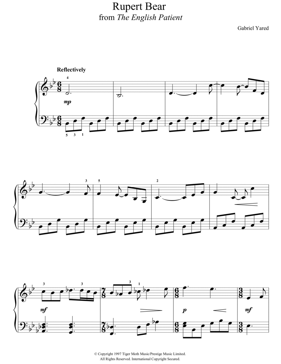 Rupert Bear Voice scores gallery preview page 1