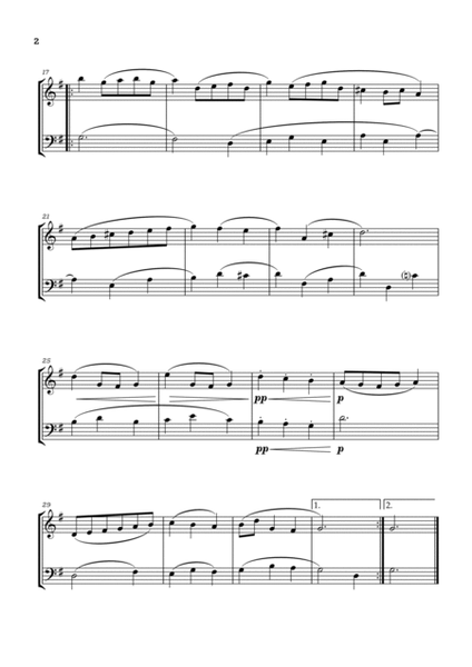Bach,Anna Magdalena (Book) |Petzold, Minuet I — For Easy Flute and Bassoon Duet, Score and Parts image number null