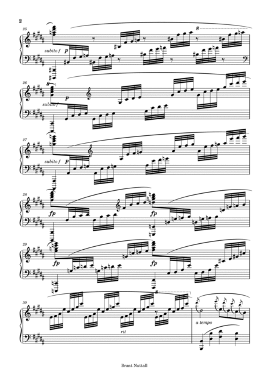 Study No.2 in B major Piano Method scores gallery preview page 2