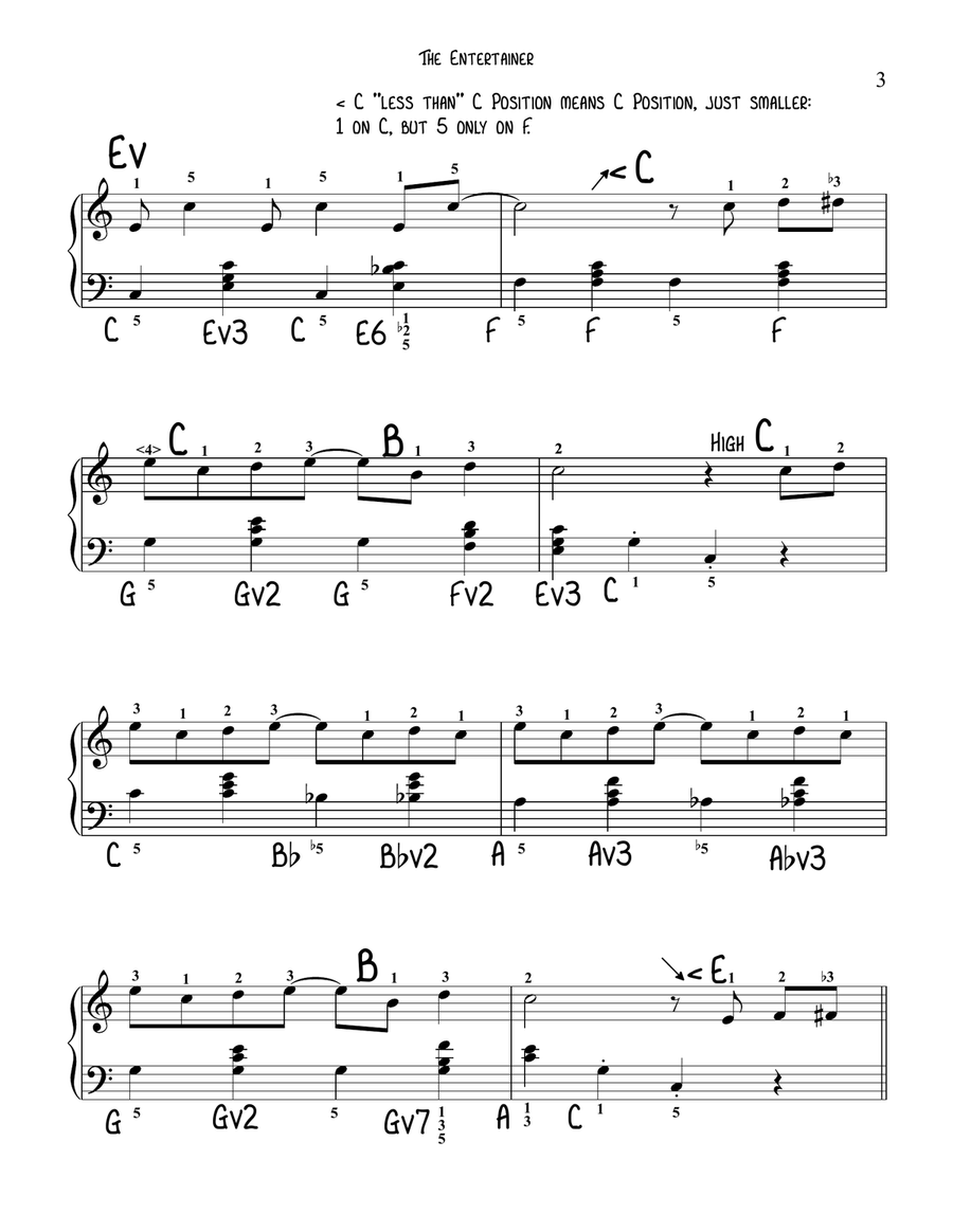 The Entertainer (Intermediate Level) Piano Solo scores gallery preview page 3