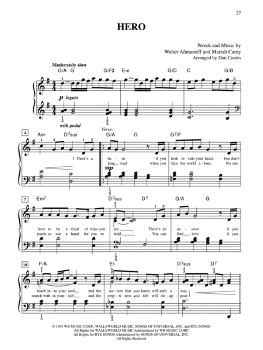 You Raise Me Up -- Songs of Inspiration Easy Piano scores gallery preview page 5